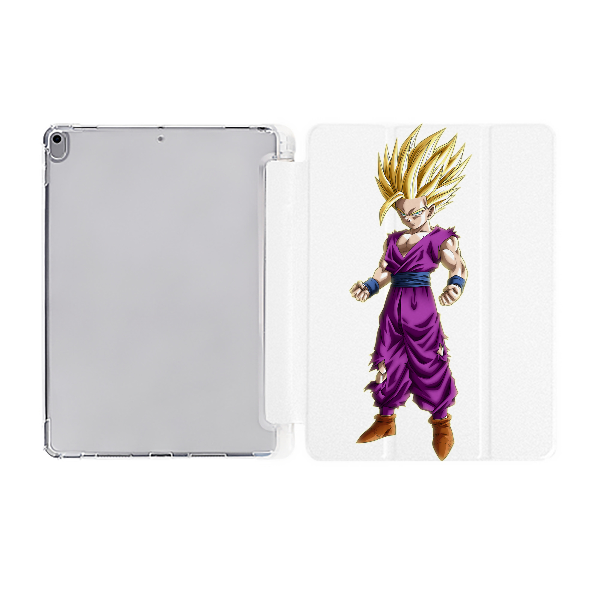 （画像用） ドラゴンボール 孫 悟飯（そんごはん）DRAGON BALL Son Gohan IPad ケース ペン収納付き 三つ折りスタンド PUレザー×シリコン 対応機種9.5/10.5/10.9インチ